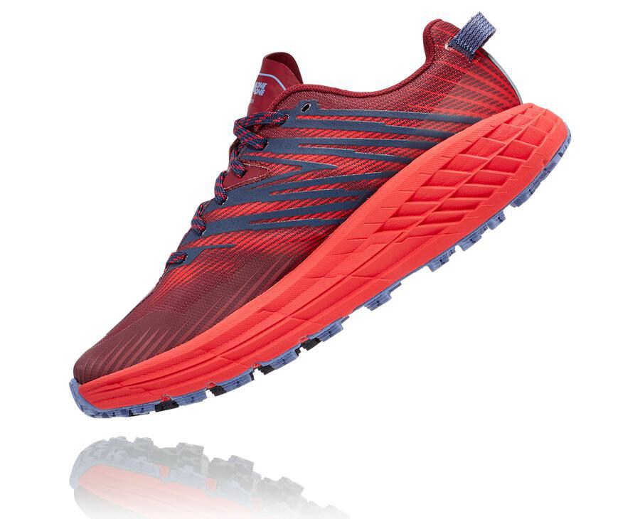 Zapatillas Trail Hoka One One Mujer - Speedgoat 4 - Rojas - XHZ586794